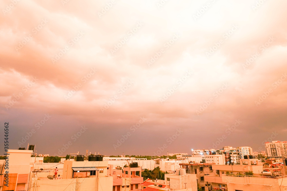 Fototapeta premium storm clouds - dramatic sky background