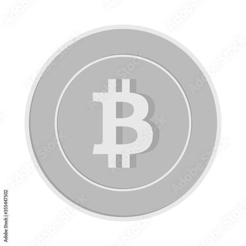 Bitcoin, internet currency coin isolated on white 