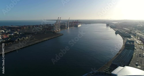 Wallpaper Mural Aerial View of the Fremantle Harbour in the Sunrise, Western Australia, Australia,  Torontodigital.ca