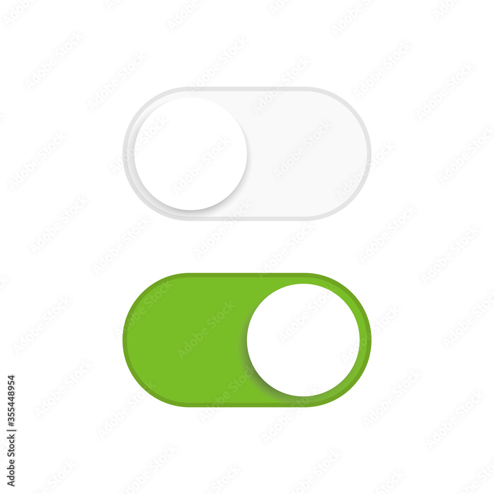Switch button on and off icon. Isolated vector