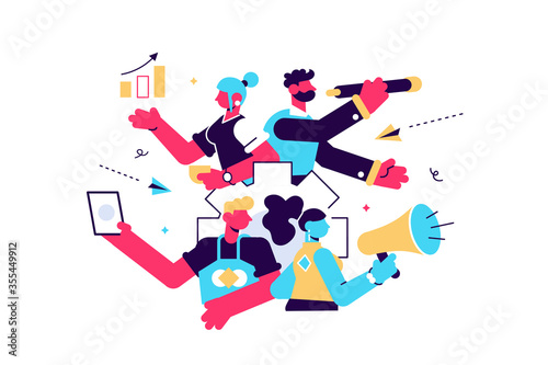 Vector illustration, flat style, business