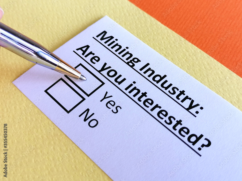 Fototapeta premium Questionnaire about industry