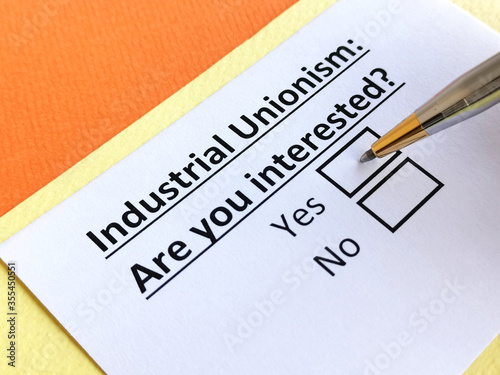 Vászonkép Questionnaire about industry