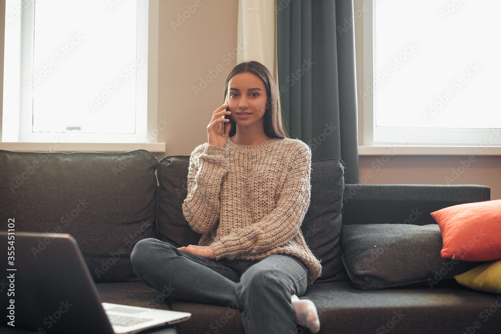 Beautiful woman talking on the phone