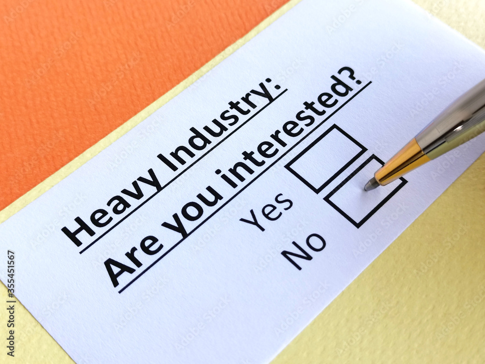 Obraz premium Questionnaire about industry