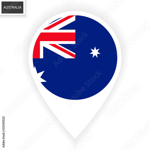 Australia marker icon with shadow on white background. Australia pin icon isolated on white background. Free Download Australia marker icon with shadow on white background. Australia pin icon isolated on white background. - GFXLoad