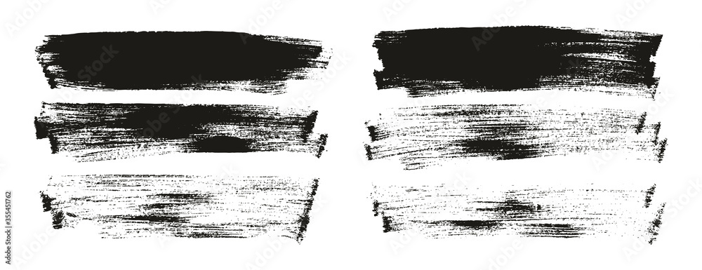 Flat Paint Brush Thin Long Background High Detail Abstract Vector Background Set Flat Paint Brush Thin Long Background High Detail Abstract Vector Background Set