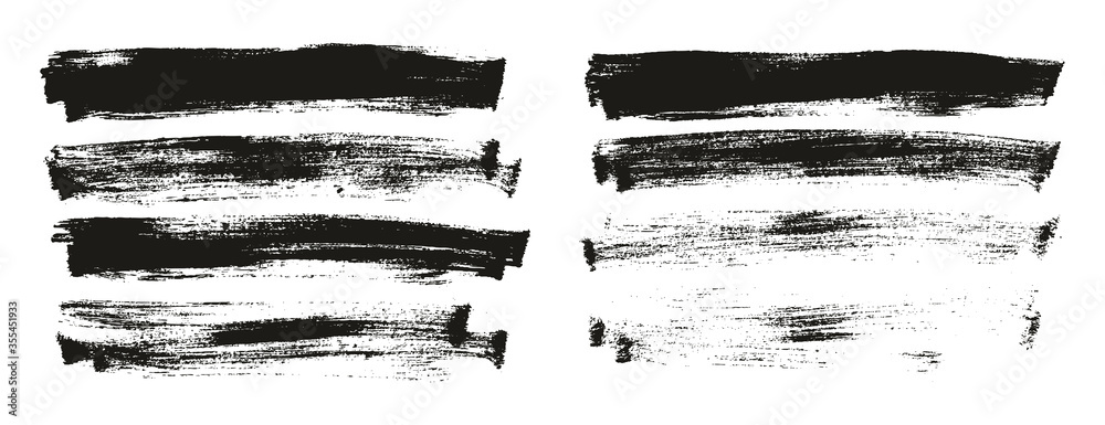 Flat Paint Brush Thin Long Background High Detail Abstract Vector Background Set Flat Paint Brush Thin Long Background High Detail Abstract Vector Background Set