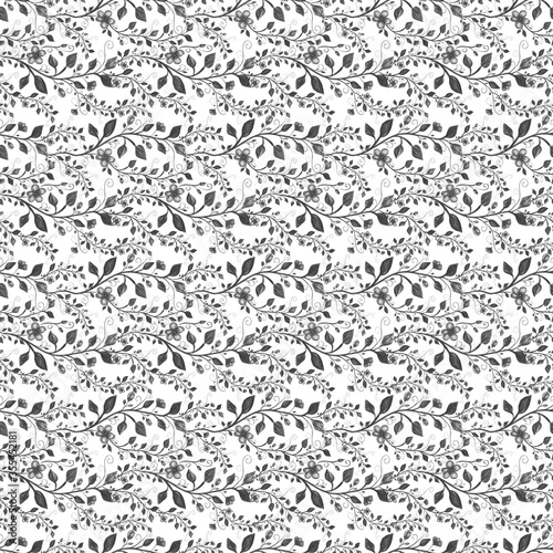 Vintage floral seamless pattern, pencil hand drawn illustration. Vintage floral design for textile, wallpaper or scrapbooking paper.