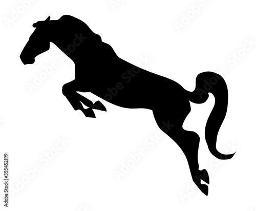 horse vector illustration  silhouette drawing  vector