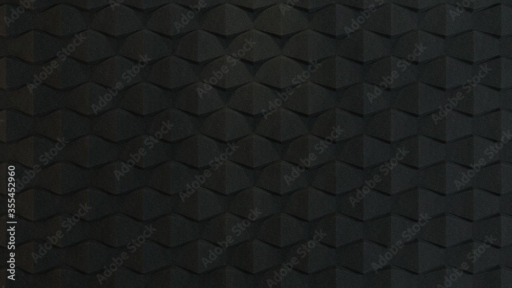 3d rendered black acoustic foam wall 3d rendered black acoustic foam wall
