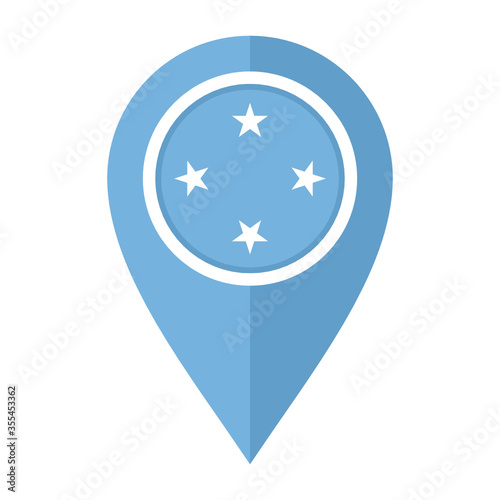 Free Download flat map marker icon with micronesia flag isolated on white background
 - GFXLoad