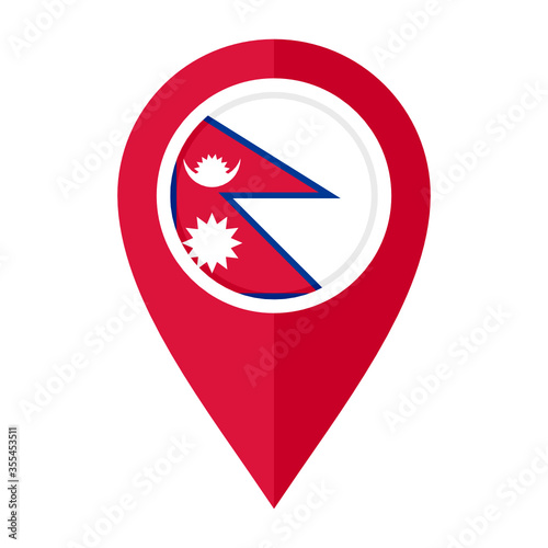 Free Download flat map marker icon with nepal flag isolated on white background
 - GFXLoad
