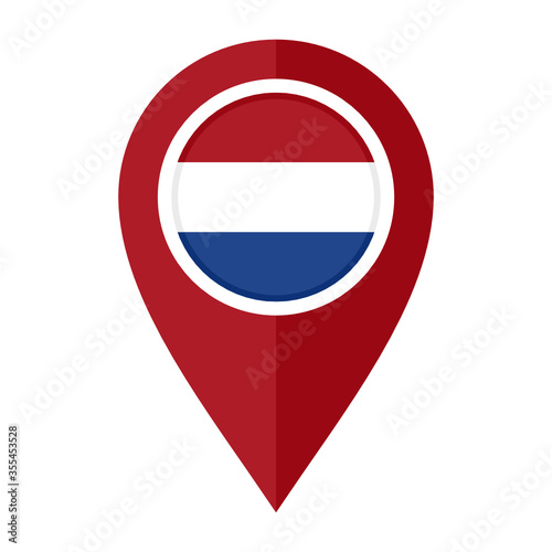 Free Download flat map marker icon with netherlands flag isolated on white background
 - GFXLoad
