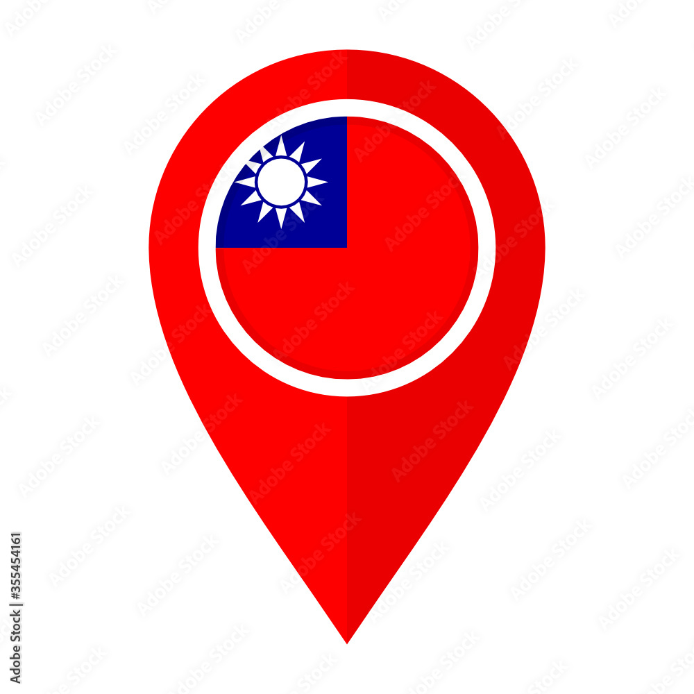 flat map marker icon with taiwan flag isolated on white background
flat map marker icon with taiwan flag isolated on white background
