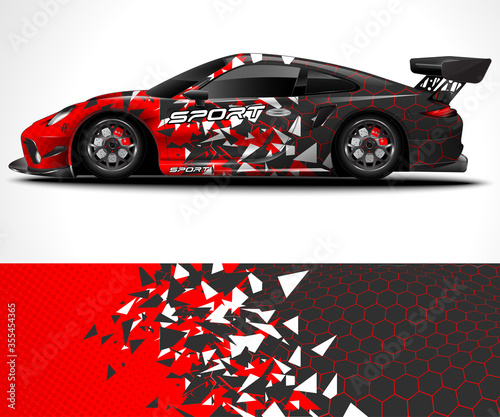 Racing Sport Car Wrap design and vehicle livery