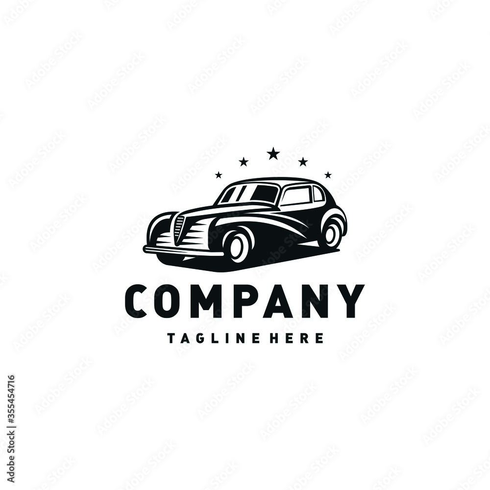 Classic/vintage car vector design inspiration. Auto car logo design ...
