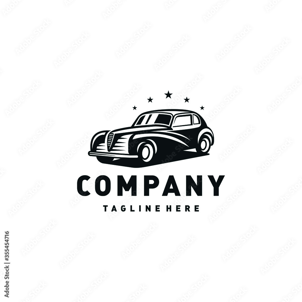 Classic vintage Car Vector Design Inspiration Auto Car Logo Design