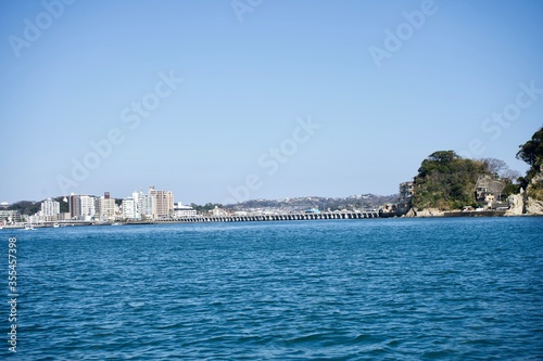 View of the city and sea in Enoshima. © Takayan