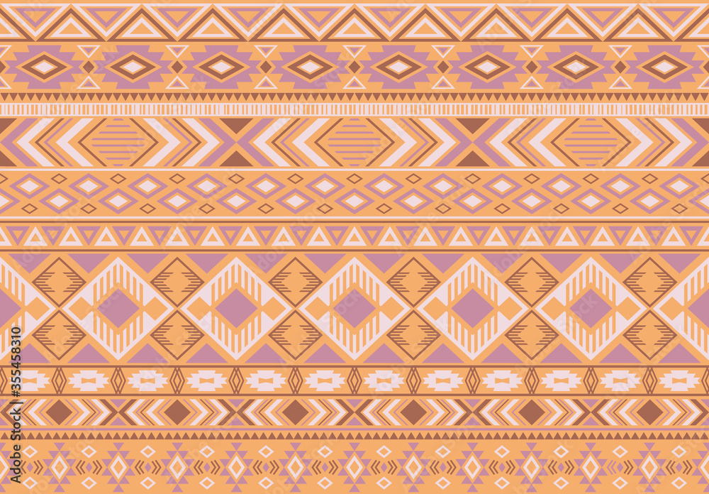 Indonesian pattern tribal ethnic motifs geometric seamless vector background. Rich indonesian tribal motifs clothing fabric textile print traditional design with triangle and rhombus shapes. Indonesian pattern tribal ethnic motifs geometric seamless vector background. Rich indonesian tribal motifs clothing fabric textile print traditional design with triangle and rhombus shapes.