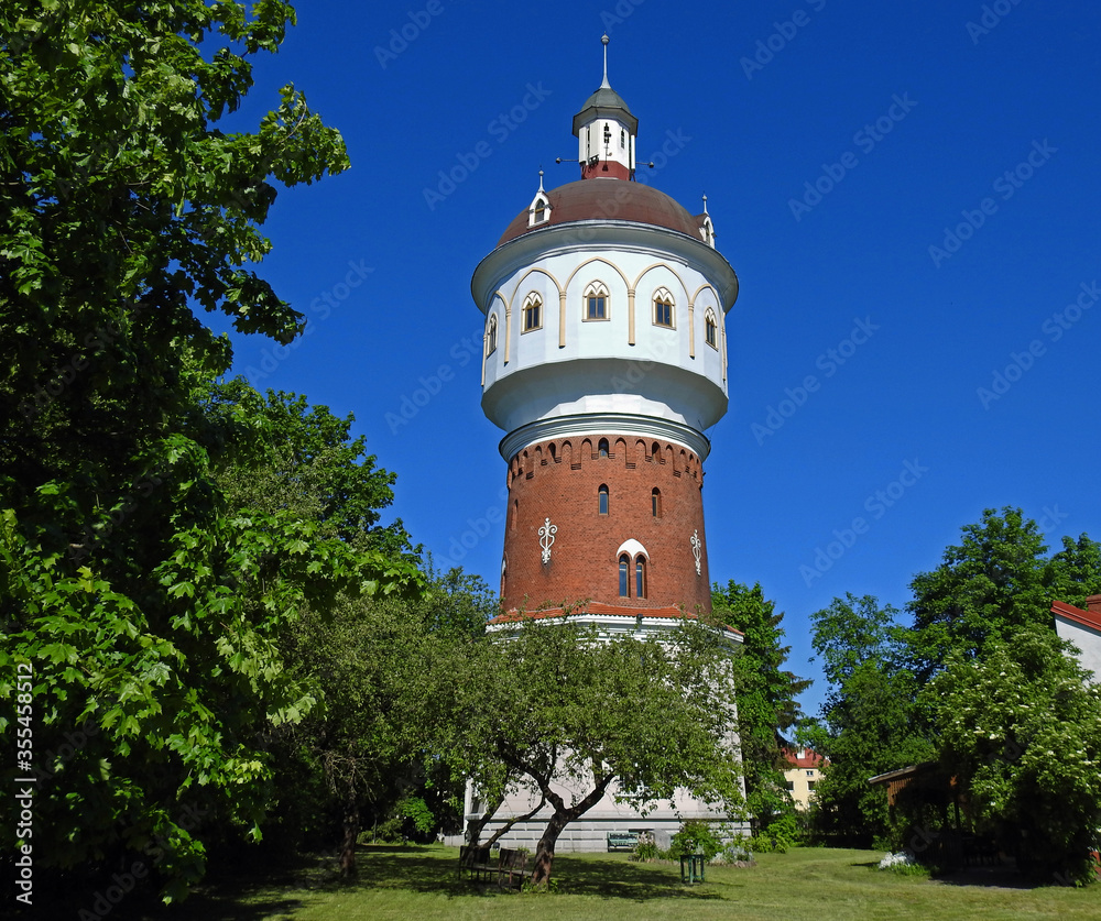 wieza cisnien swana tez wieza wodna wybudowana w 1895 roku w miescie elk wojewodztwo warminsko mazurskie w polsce