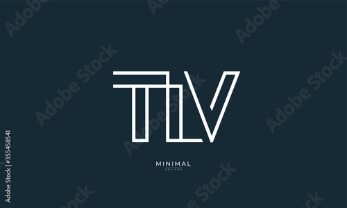 Alphabet letters icon logo TLV photo