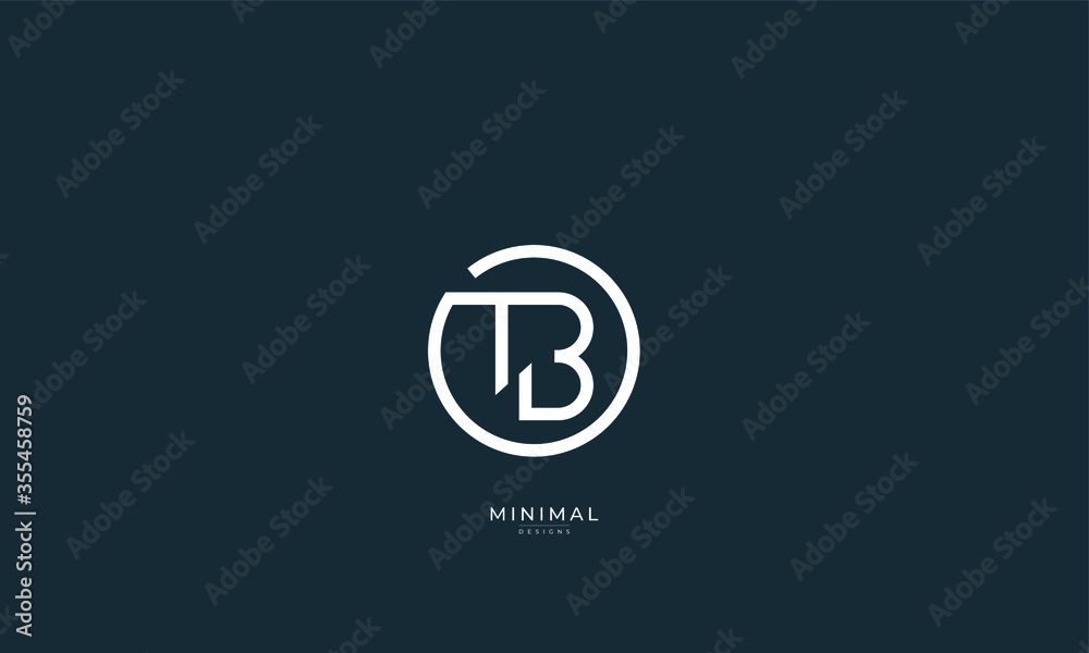 Alphabet letters icon logo TB Alphabet letters icon logo TB