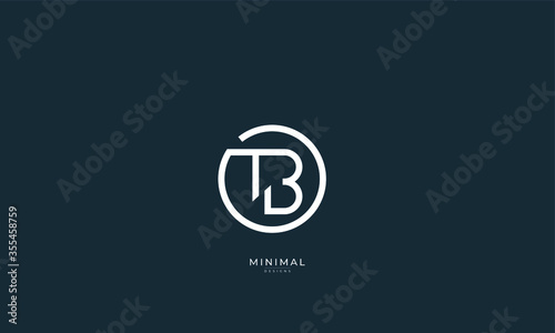 Alphabet letters icon logo TB