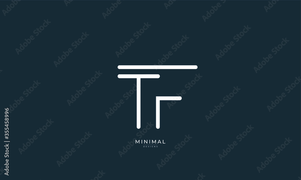 Alphabet letters icon logo TF Alphabet letters icon logo TF