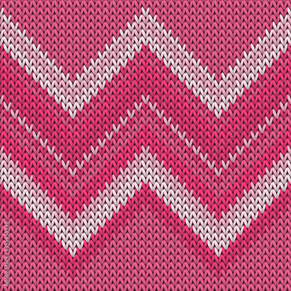 Obraz premium Natural zig zal lines knitted texture geometric 