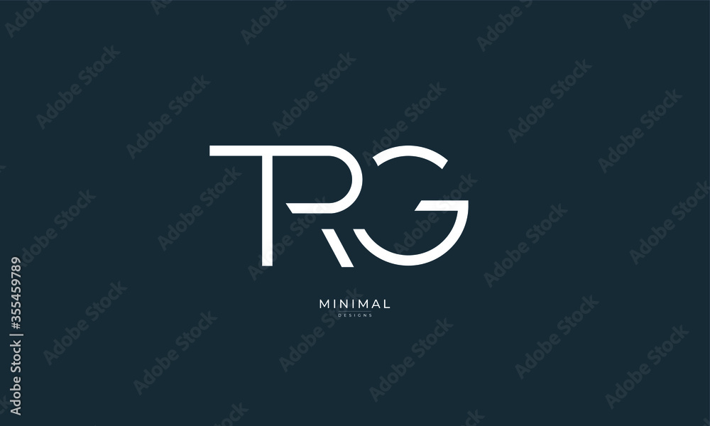 Alphabet letters icon logo TRG Alphabet letters icon logo TRG