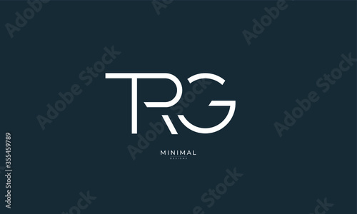 Alphabet letters icon logo TRG