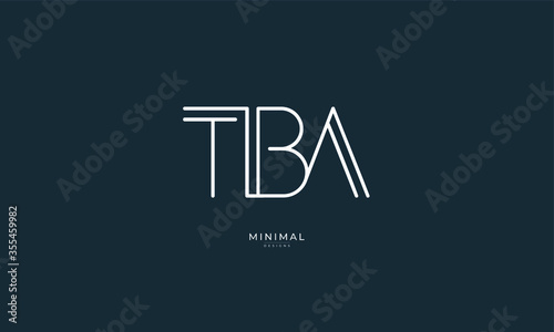 Alphabet letters icon logo TBA