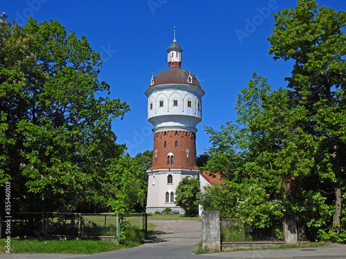 wieza cisnien swana tez wieza wodna wybudowana w 1895 roku w miescie elk wojewodztwo warminsko mazurskie w polsce