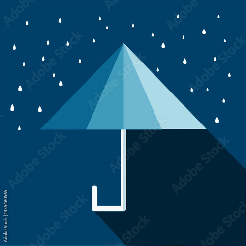 vector umbrella icon logo blue 