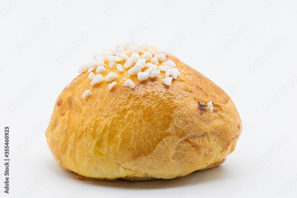 Sweet bread on white background Sweet bread on white background