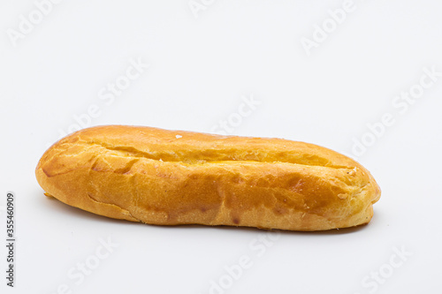 Sweet bread on white background 