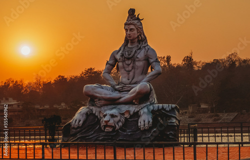 Shiva god statue in Rishikesh, India 