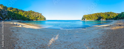 Te Pukatea bay at Abel Tasman national park in New Zealand photo