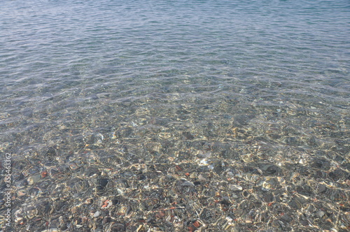 clear water in Riva Trigoso, Sestri Levante, Liguria, Italy photo