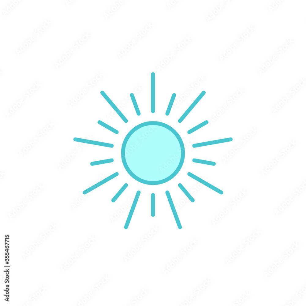 Icon, sun, vector, template, line Icon, sun, vector, template, line