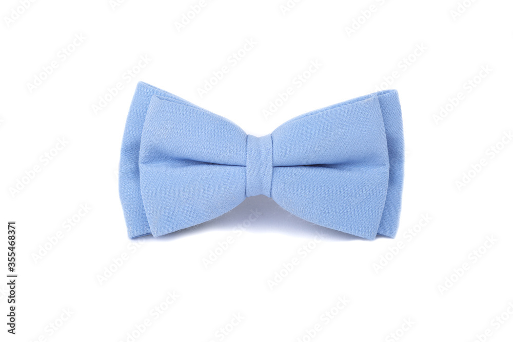Blue bow tie isolated on white background Blue bow tie isolated on white background