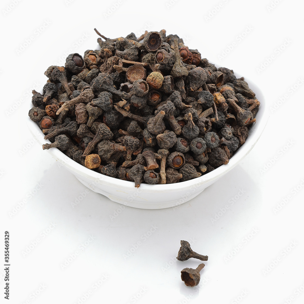 Java long pepper isolated on white bowl ,Kabab Chini Java long pepper isolated on white bowl ,Kabab Chini