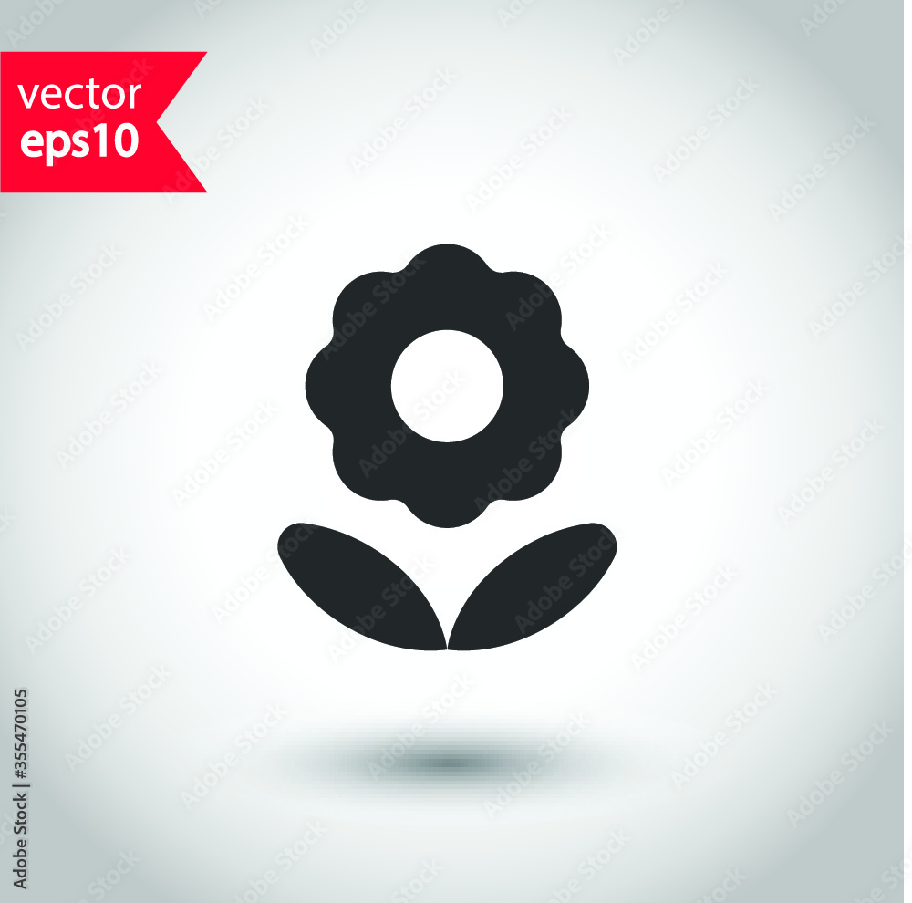 Flower vector icon. Floral icon. EPS 10 flat sign design. Flower symbol pictogram Flower vector icon. Floral icon. EPS 10 flat sign design. Flower symbol pictogram