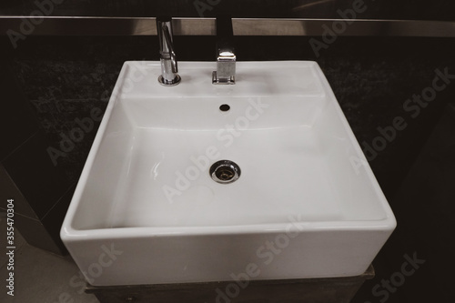 modern bathroom sink and faucet
