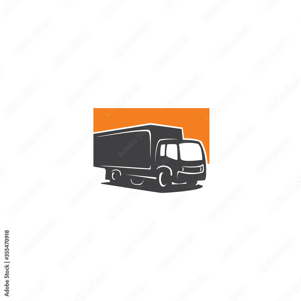 Simple Abstract truck concept logo. flat 2 color. vector eps10.editable Simple Abstract truck concept logo. flat 2 color. vector eps10.editable