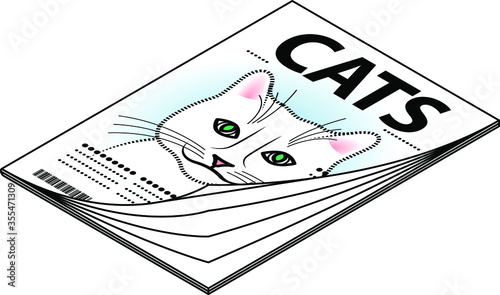 Icon of a pet / cat lover magazine.