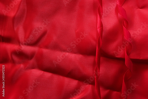 red silk satin texture, cotton fabric background