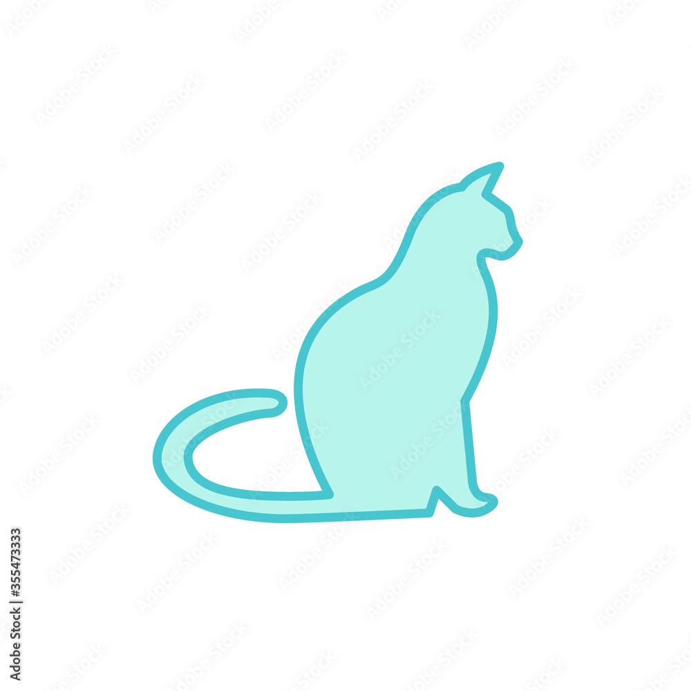 Icon cat design template colour Icon cat design template colour
