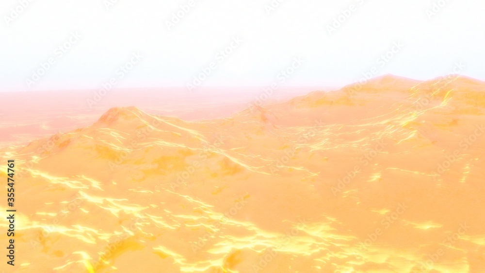 Fototapeta Cosmic landscape, beautiful science fiction wallpaper with endless deep space. 3D render